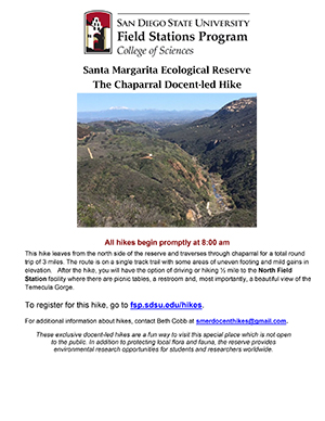 Santa Margarita Ecological Reserve Hike PDF Cover.